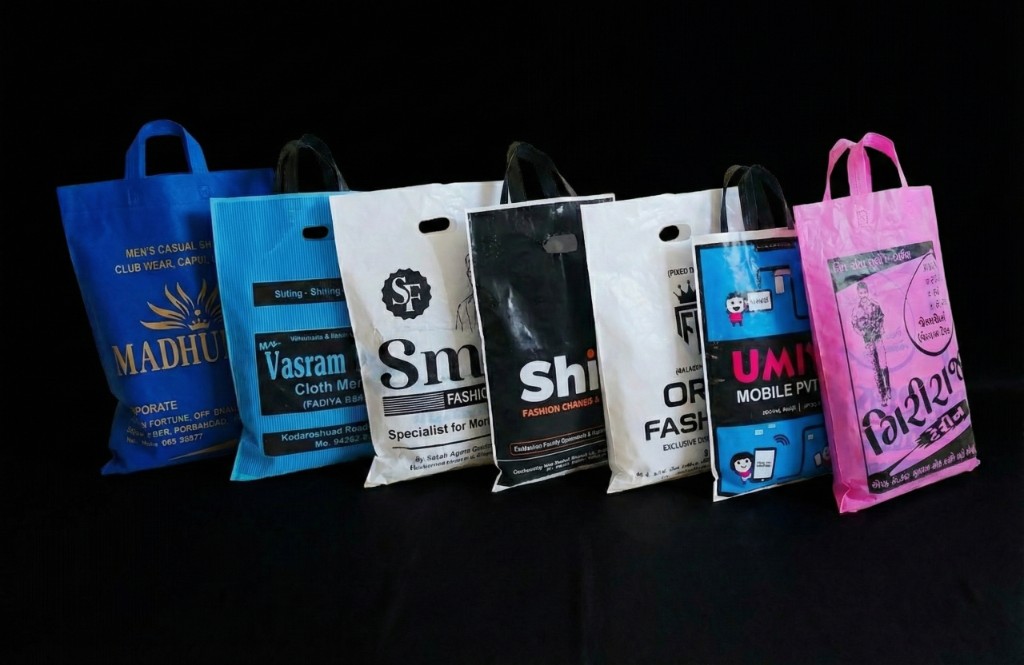 Mixed custom printed carrier bags